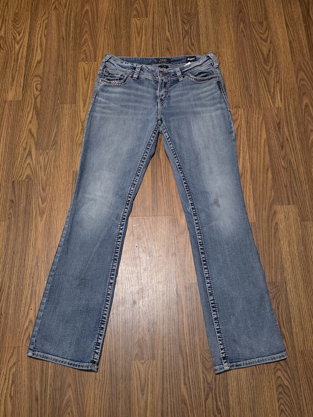Silver Jeans Suki Slim Boot Super Stretch Blue Denim Jeans Womens W31 L33 F81